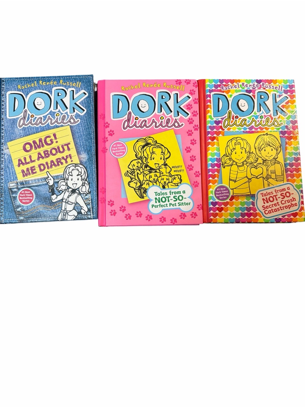 Dork Diaries Hard Cover First Edition Lot: 10, 12, OMG diaries